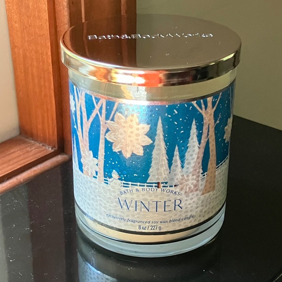 NEW Bath & Body Works Winter Soy Wax Blend Candle 8 oz Glass Spiced Fragrance - Picture 2 of 6
